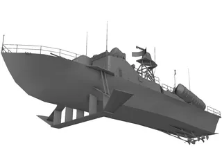 Missile Boat 206MR 3D Model