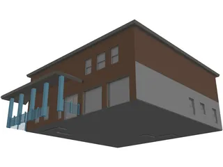 Two Story Home 3D Model