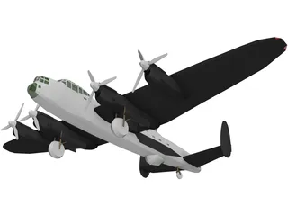 Avro Lancaster Bomber 3D Model