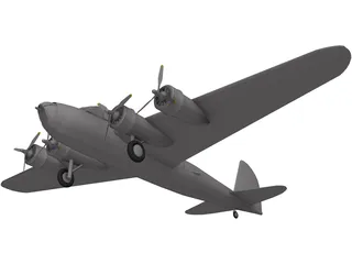 Boeing B-17-A Flying Fortress 3D Model