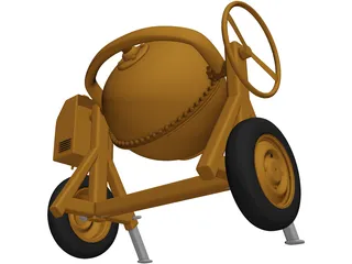 Cement Mixer 3D Model