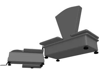 Roman Scales and Electrical Ham-Cutter 3D Model