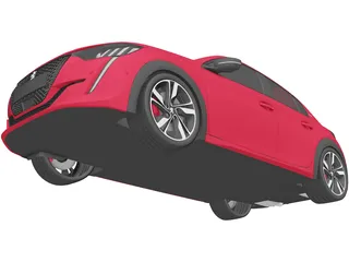Peugeot 208 GTi Concept (2021) 3D Model