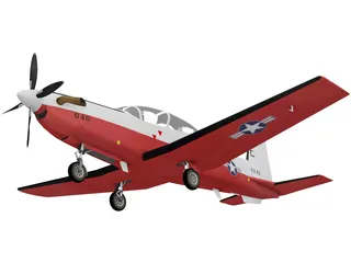 Beechcraft T-6 Texan II 3D Model