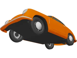 Porsche 356 Coupe (1948) 3D Model