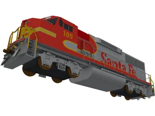 ATSF Warbonnet GP60M 109 3D Model