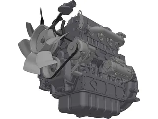 Kubota V3600 Engine 3D Model