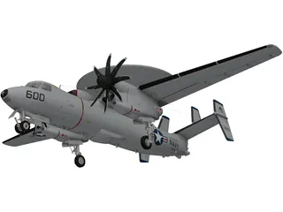 Grumman E-2C Hawkeye 3D Model