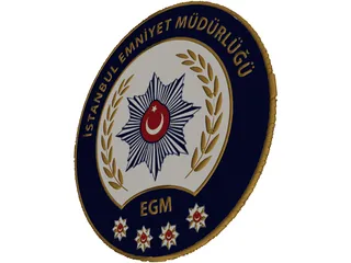 Istanbul Emniyet Mudurlugu Logo 3D Model