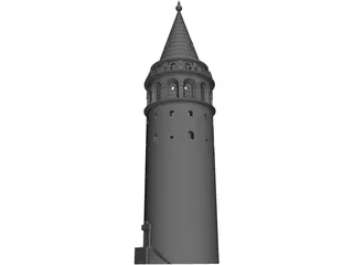 Galata Tower 3D Model