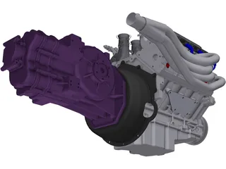 Chevrolet LS1 Engine 3D Model