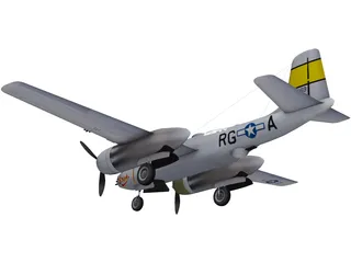 Douglas A-26 Invader 3D Model