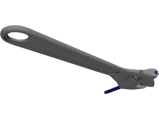 Adjustable Wrench 3D Model