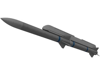 AIM-120 AMRAAM Missile 3D Model