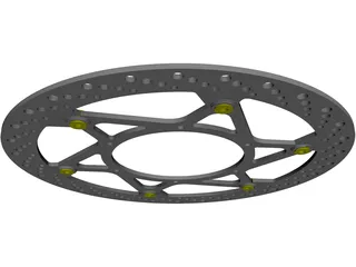 Magura Disc 320mm Complete Right Side 3D Model