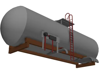 Oil Tank 3D Model