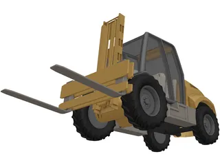 Forklift Heavy Duty Industrial 3D Model