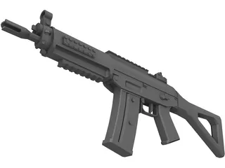 Sig552 Commando 3D Model