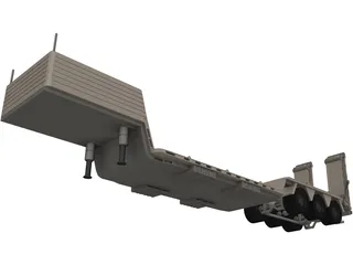 Trailer Heavy Equipment 3D Model