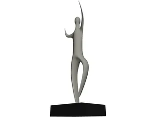 Abstract Dancing Statue 3D Model