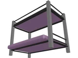 Futon Bunk Bed 3D Model