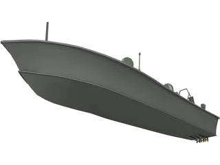 Demora Military Ship 3D Model