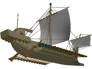 Greek Ship 3D Model