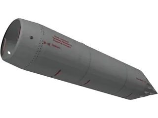 B-8M1 80mm Rocket Pod 3D Model