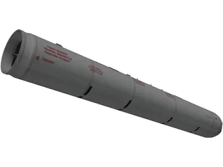 UB-13 122mm Rocket Pod 3D Model