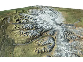 Mountains Alaska Range West 3D Model