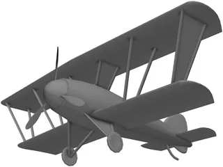 Biplane 3D Model