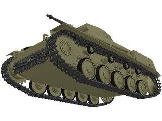 Panzer 2F 3D Model