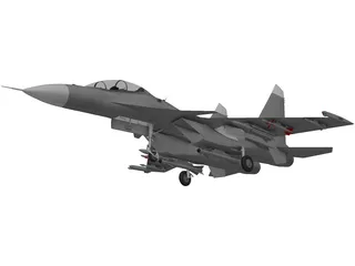 Sukhoi Su-30 Flanker-C 3D Model