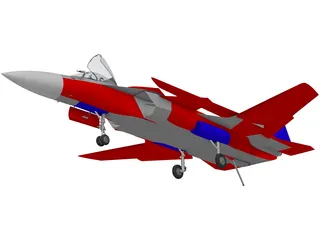 Sukhoi Su-27KM Flanker 3D Model