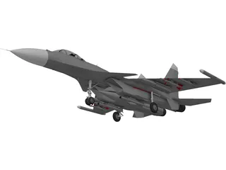 Sukhoi Su-33 Flanker-D 3D Model