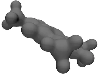 Caffeine Molecule 3D Model