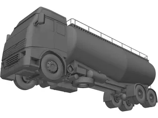 Volvo Cement Truck 3D Model