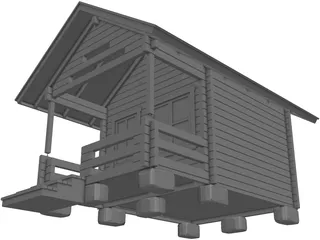 Log Cabin 3D Model