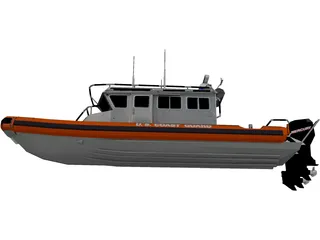 United States Coast Guard Homeland Security Boat 3D Model