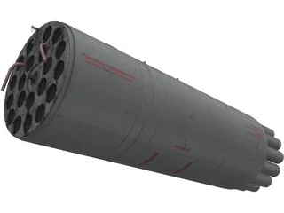 B-8V20A1 Rocket Pod 3D Model