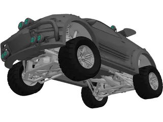 Suped up 4x4 Bug 3D Model