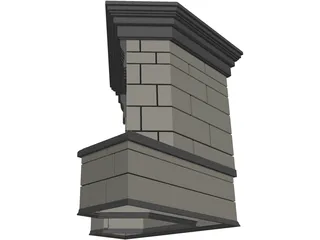 Fireplace Stone 3D Model