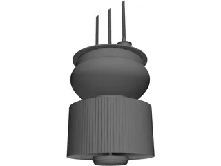 Air cooled transmitter triode 3D Model