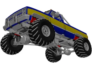 Chevrolet Silverado 4x4 Monster 3D Model