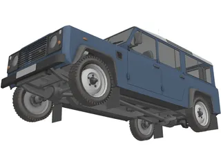 Land Rover Defender 110 Gendarmerie 3D Model