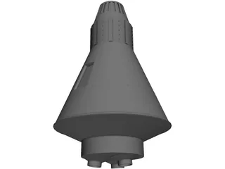 Aurora 7 Spaceship 3D Model