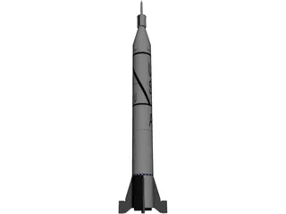 Rocket Jupiter C 3D Model