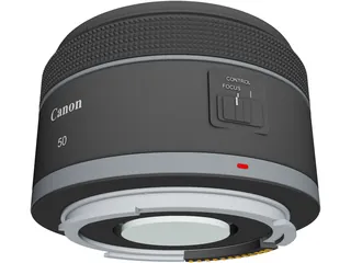 Canon RF50mm F1.8 STM Lens 3D Model preview