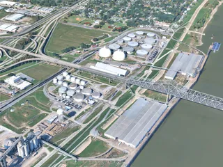 Baton Rouge City, USA (2025) 3D Model preview