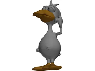 Duck Cartoon 3D Model